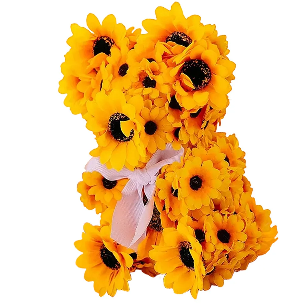 Sunflower Bear Decoration Creative Artificial Sunflower Bear Statue for Bedroom Desk Tabletop Living Space Shop Window Valentine
Sunflower Bear Decoration Creative Artificial Sunflower Bear Statue for Bedroom Desk Tabletop Living Space Shop Window Valentine