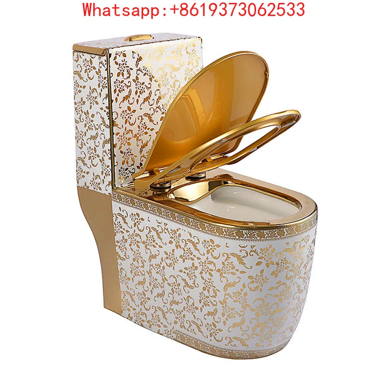 Gold One-piece Toilet Colorful Phoenix Pattern Toilet Local Tyrant Gold Toilet Siphon Royal Gold
Gold One-piece Toilet Colorful Phoenix Pattern Toilet Local Tyrant Gold Toilet Siphon Royal Gold