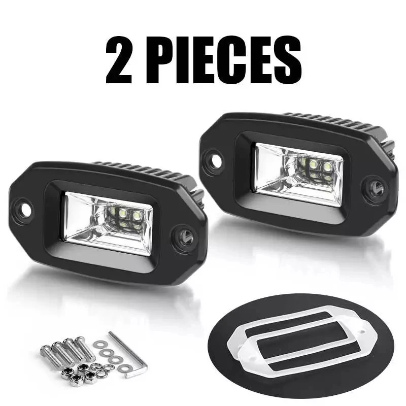 2X 4" Flush Mount LED Pods Work Light Bar Flood Wide Cornering Driving Rear Bumper Reverse Backup lights Off Road Truck Pickup
2X 4" Flush Mount LED Pods Work Light Bar Flood Wide Cornering Driving Rear Bumper Reverse Backup lights Off Road Truck Pickup