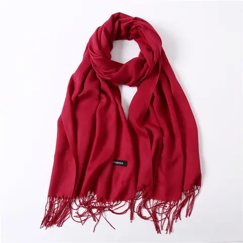 High Quality Fashion Solid Scarf Women Cashmere Soft Winter Warm Scarves Hijab Female Long Headband Shawl Wraps Bandana Foulard