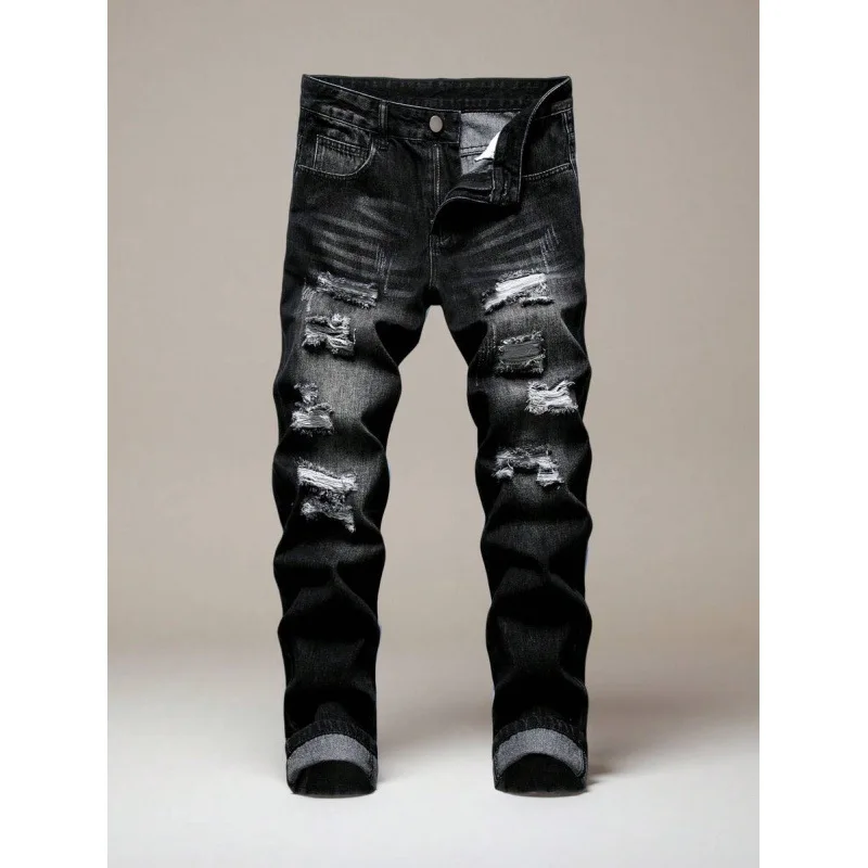 Light Ripped Denim Jeans Casual Loose Fit Men's Trousers Non-Shrinkage Spring Season Neutral Drawstring Closure
Light Ripped Denim Jeans Casual Loose Fit Men's Trousers Non-Shrinkage Spring Season Neutral Drawstring Closure