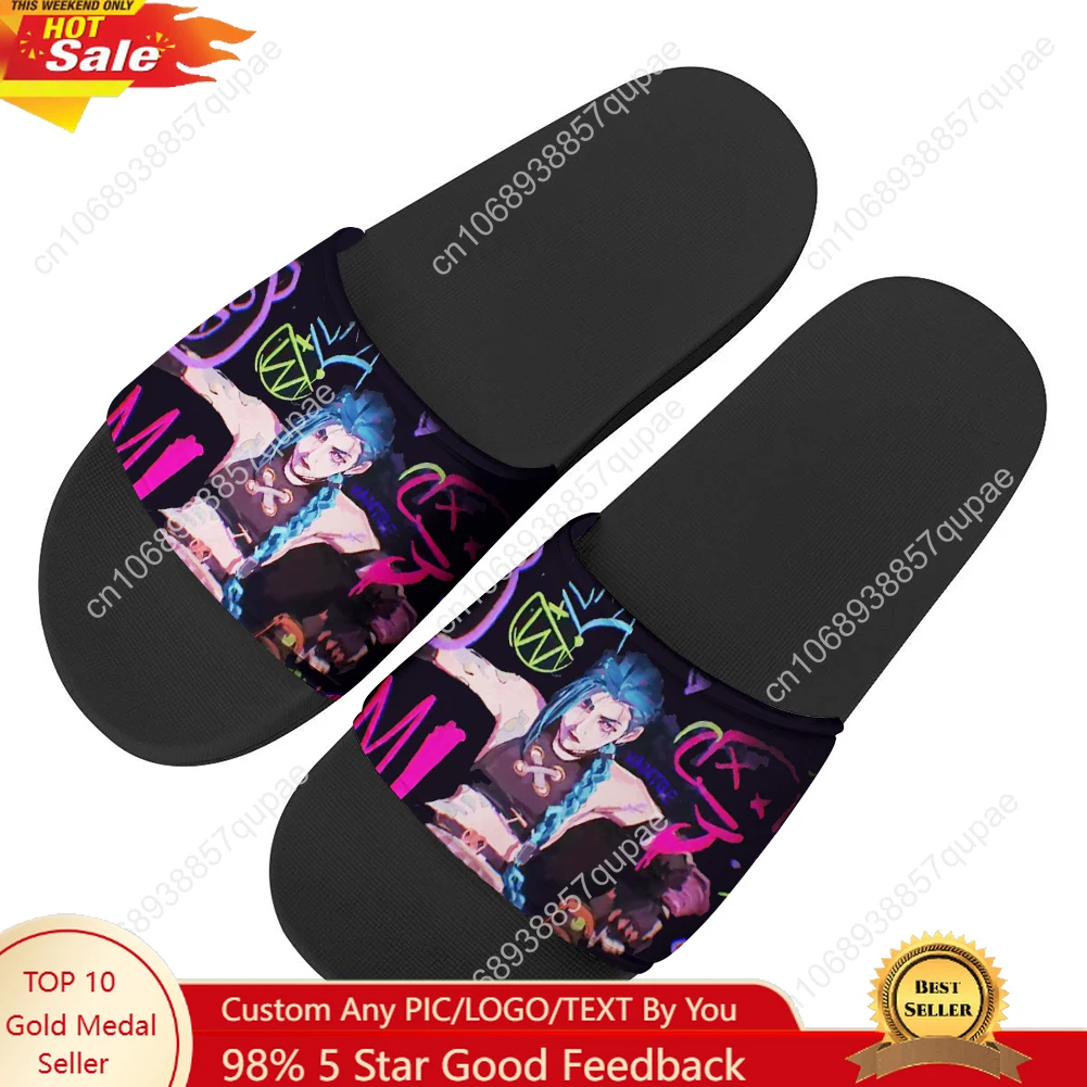 Arcane-Jinx Anime Game Slippers Home Water Shoes Men Women Teenagers Fashion Beach Pool Sandals Tailor-made Summer Slipper
Arcane-Jinx Anime Game Slippers Home Water Shoes Men Women Teenagers Fashion Beach Pool Sandals Tailor-made Summer Slipper