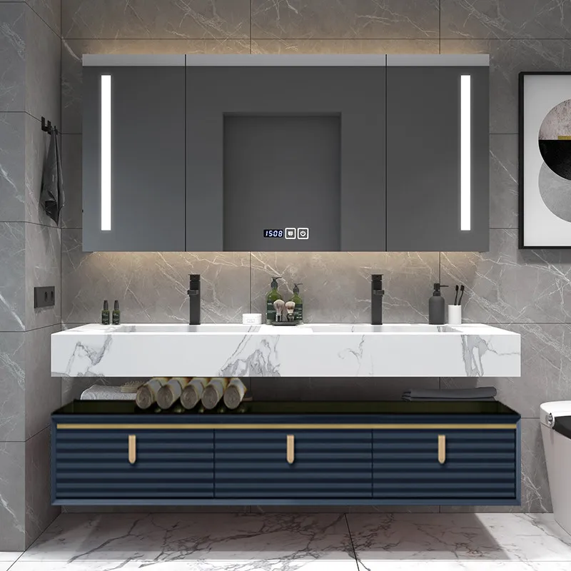 Light Luxury Rock Panel Bathroom Cabinet Integrated Modern Simple Wash Bathroom Double Washing Table Cab
Light Luxury Rock Panel Bathroom Cabinet Integrated Modern Simple Wash Bathroom Double Washing Table Cab