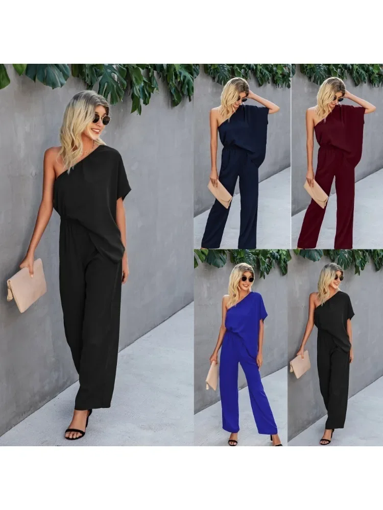Women's New Spring/Summer Casual Home Jumpsuit Women's Simple and Advanced Unisex Style Off Shoulder Loose Jumpsuit
Women's New Spring/Summer Casual Home Jumpsuit Women's Simple and Advanced Unisex Style Off Shoulder Loose Jumpsuit
