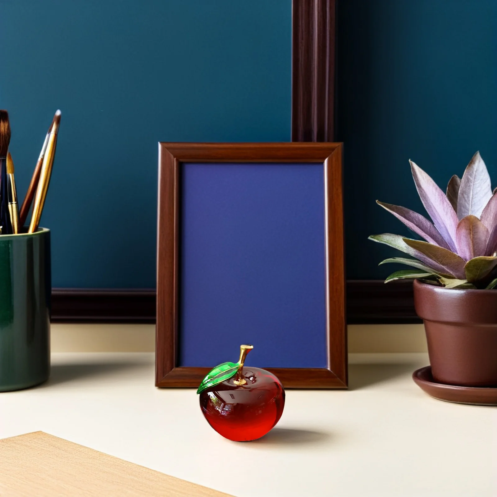 Elegant Crystal Apple: Sparkling Glass Faux Fruit Ornament for Living Room Bedroom Office Desktop Decorative Charm
Elegant Crystal Apple: Sparkling Glass Faux Fruit Ornament for Living Room Bedroom Office Desktop Decorative Charm