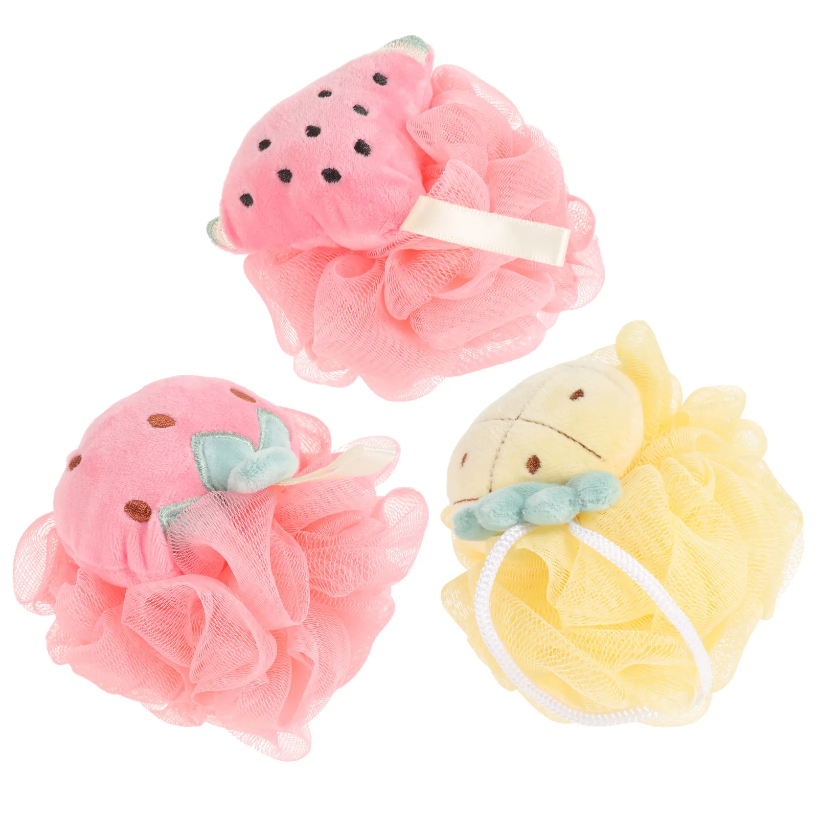 3Pcs Colorful Fruit Design Bath Loofah Ball Portable Exfoliating Shower Loofah for Safe Pe Material Skin Cleaning
3Pcs Colorful Fruit Design Bath Loofah Ball Portable Exfoliating Shower Loofah for Safe Pe Material Skin Cleaning