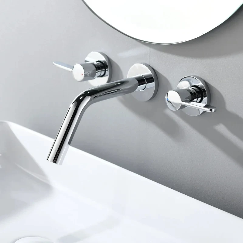 Bathroom Faucet Dual Handles Basin Mixer Tap Concealed Basin Sink Brass Chrome Hot And Cold Bathtub Water Tap
Bathroom Faucet Dual Handles Basin Mixer Tap Concealed Basin Sink Brass Chrome Hot And Cold Bathtub Water Tap