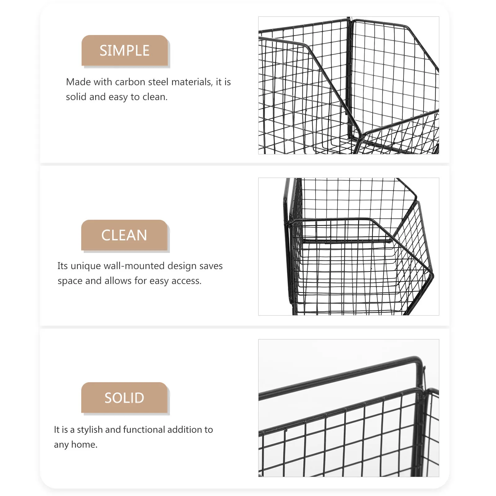 Wall Mount Baskets Black Single Cell Double Layer Kitchen Storage Rack Vegetable Basket For Fruits ganizing Metal Wall Baskets
Wall Mount Baskets Black Single Cell Double Layer Kitchen Storage Rack Vegetable Basket For Fruits ganizing Metal Wall Baskets