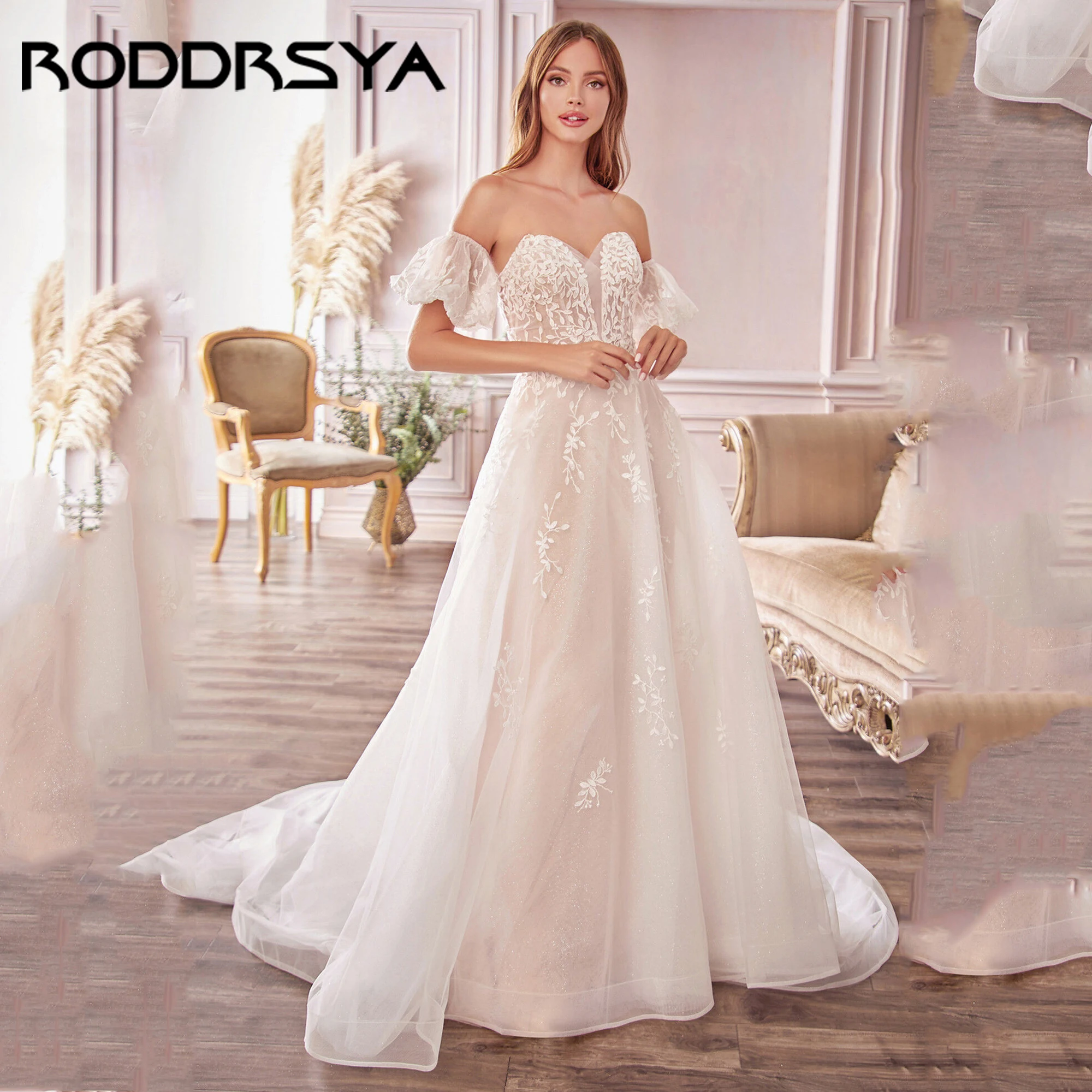 V-Neck Luxury Wedding Dresses For Bride Willow Detachable Sleeve Lace Applique A-Line Bride Gowns vestidos de novia Customized
V-Neck Luxury Wedding Dresses For Bride Willow Detachable Sleeve Lace Applique A-Line Bride Gowns vestidos de novia Customized