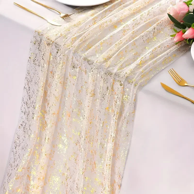 157inch High-end Luxury Style Gold Foil Table Runner Suitable for Wedding Birthday Party Decoration Home Decoration Table Runner
157inch High-end Luxury Style Gold Foil Table Runner Suitable for Wedding Birthday Party Decoration Home Decoration Table Runner