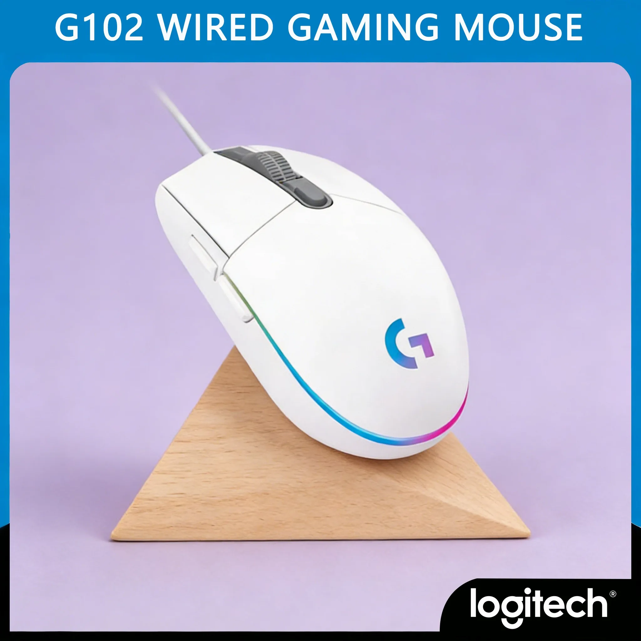 Genuine Logitech G102 Lightsync RGB Gaming Mouse 6 Programmable Buttons High Precision
