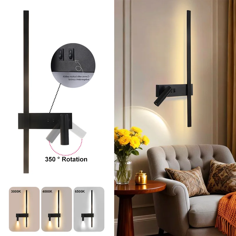 Modern LED Wall Lamps with Switch for Bedroom Indoor LED Wall Lights with 350° Rotatable Spotlight for Kitchen Dinning Room Home
Modern LED Wall Lamps with Switch for Bedroom Indoor LED Wall Lights with 350° Rotatable Spotlight for Kitchen Dinning Room Home