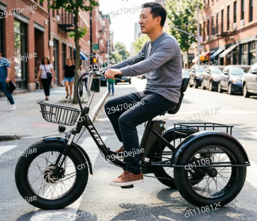 20-Inch Fat Tire Electric Tricycle for Adults - All-Terrain Snow Beach Cruiser, 3-Wheel E-Bike with Pedal Assist Lithium Battery
20-Inch Fat Tire Electric Tricycle for Adults - All-Terrain Snow Beach Cruiser, 3-Wheel E-Bike with Pedal Assist Lithium Battery