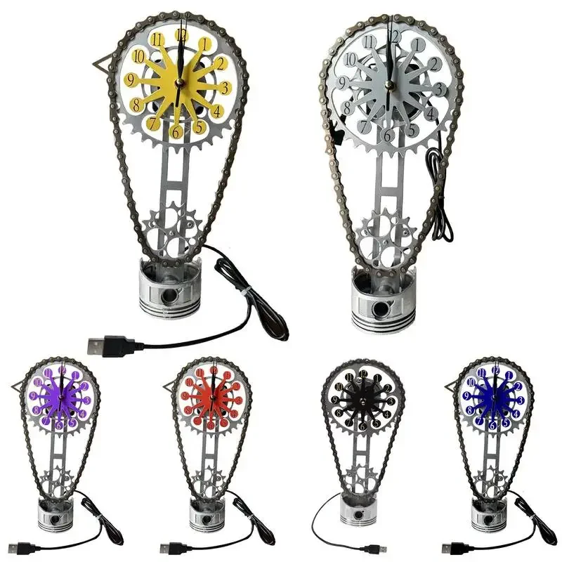 Vintage Electric Chain Gear Rotating Clock Electric Mechanical Wind Art Hands Desktop Clocks Rotating Gear Clock For Home Office
Vintage Electric Chain Gear Rotating Clock Electric Mechanical Wind Art Hands Desktop Clocks Rotating Gear Clock For Home Office
