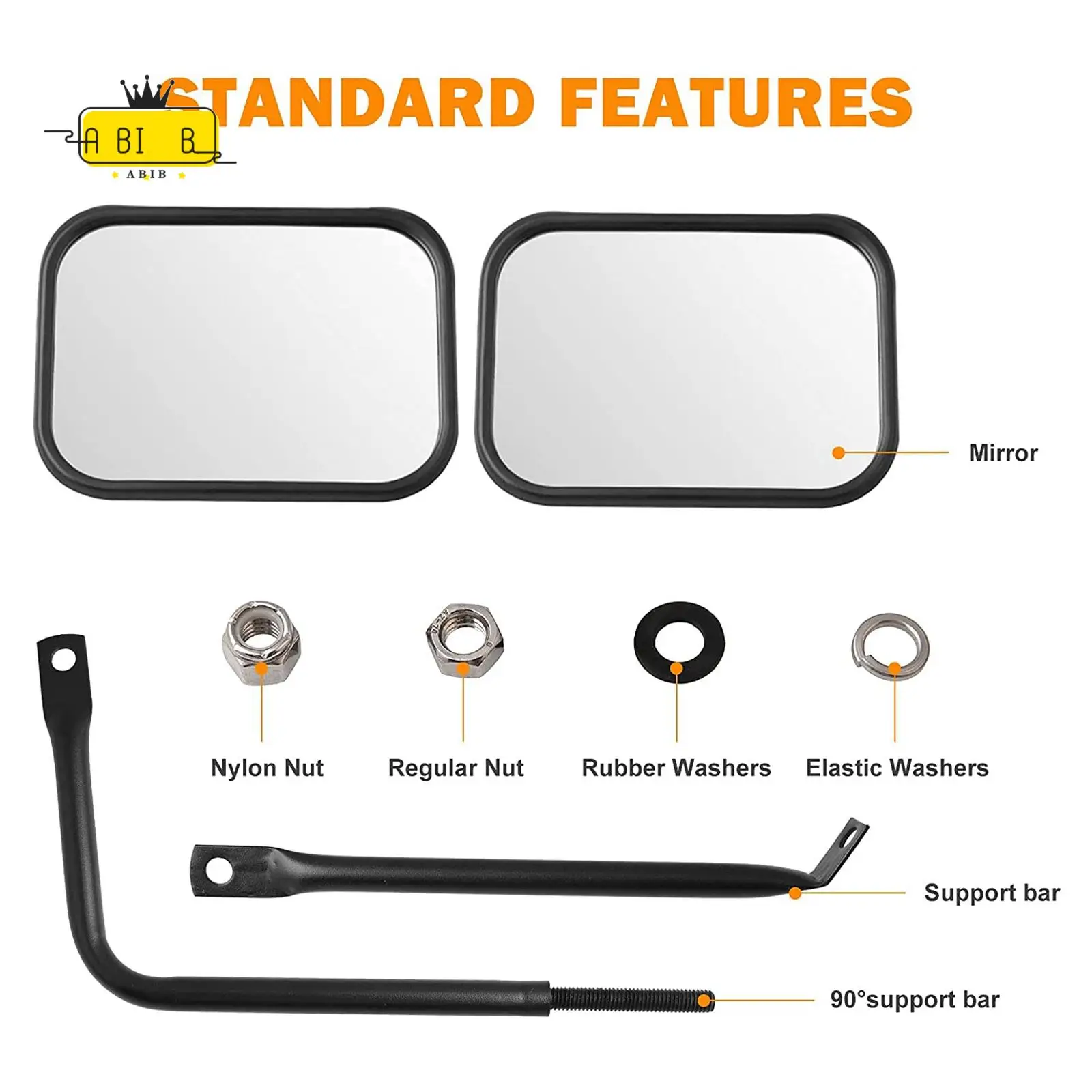 ABIB -Doors Off Mirrors For Jeep Wrangler CJ YJ TJ JK JL & Unlimited, Wider Rearview Mirrors Square Door Side Hinge Mirror
ABIB -Doors Off Mirrors For Jeep Wrangler CJ YJ TJ JK JL & Unlimited, Wider Rearview Mirrors Square Door Side Hinge Mirror