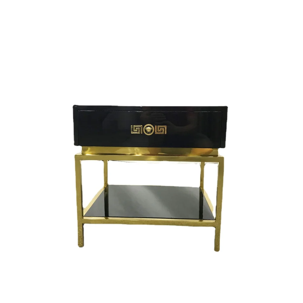 Italian Luxury Furniture Black & Gold Solid Wood Nightstand/ Post-modern Stylish Night Table/ European Fancy Bedside Table
Italian Luxury Furniture Black & Gold Solid Wood Nightstand/ Post-modern Stylish Night Table/ European Fancy Bedside Table