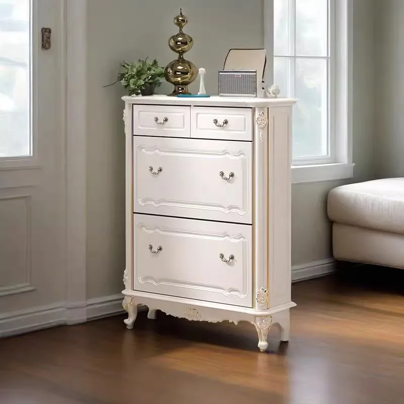 Small apartment ultra-thin European French high-end entrance shoe cabinet free installation
Small apartment ultra-thin European French high-end entrance shoe cabinet free installation