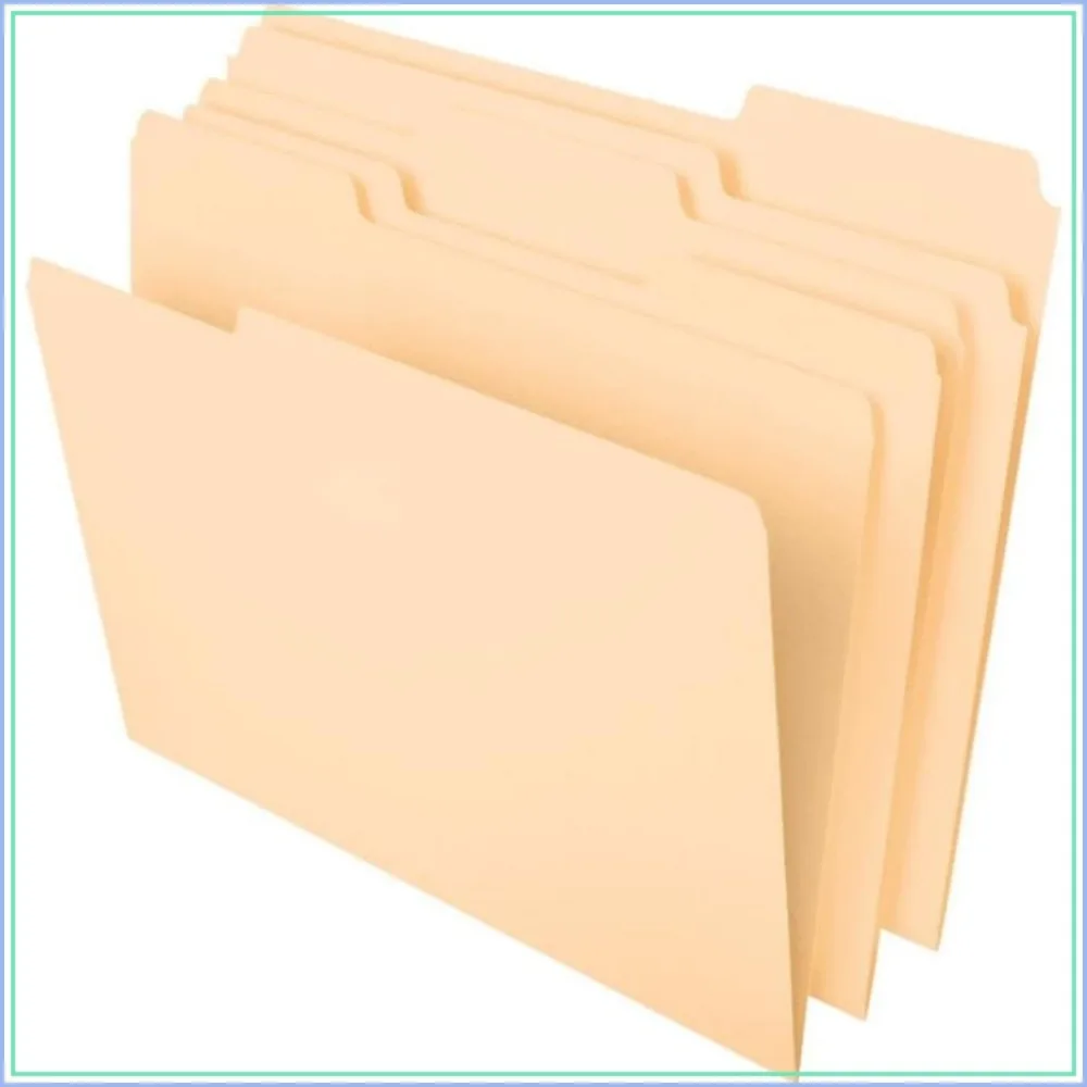 100 Pack Manila File Folders, Letter Size, 3-Tab, Durable for Office & Home
100 Pack Manila File Folders, Letter Size, 3-Tab, Durable for Office & Home