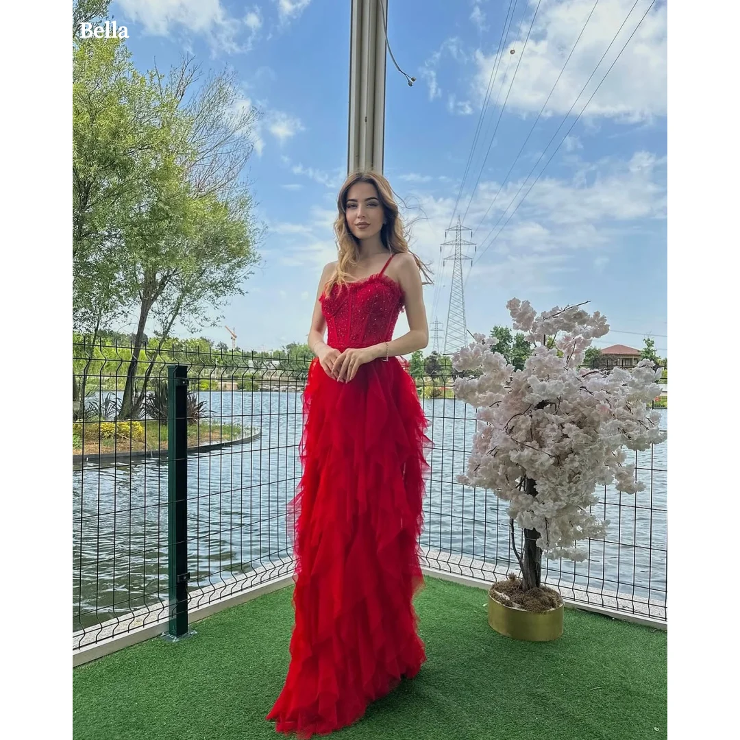 Многослойные халаты на тонких бретельках Bella по индивидуальному заказу, вечерние платья из сетчатой ткани с блестками, платье для выпускного вечера длиной до пола, 2025 г.
Многослойные халаты на тонких бретельках Bella по индивидуальному заказу, вечерние платья из сетчатой ткани с блестками, платье для выпускного вечера длиной до пола, 2025 г.