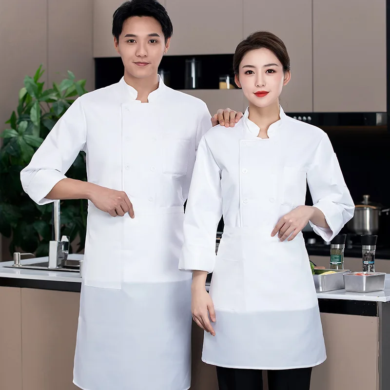 Fleece-lined chef's uniform, long-sleeved, autumn and winter wear, suitable for restaurants, cake shops, bakeries, canteens, thi
Fleece-lined chef's uniform, long-sleeved, autumn and winter wear, suitable for restaurants, cake shops, bakeries, canteens, thi