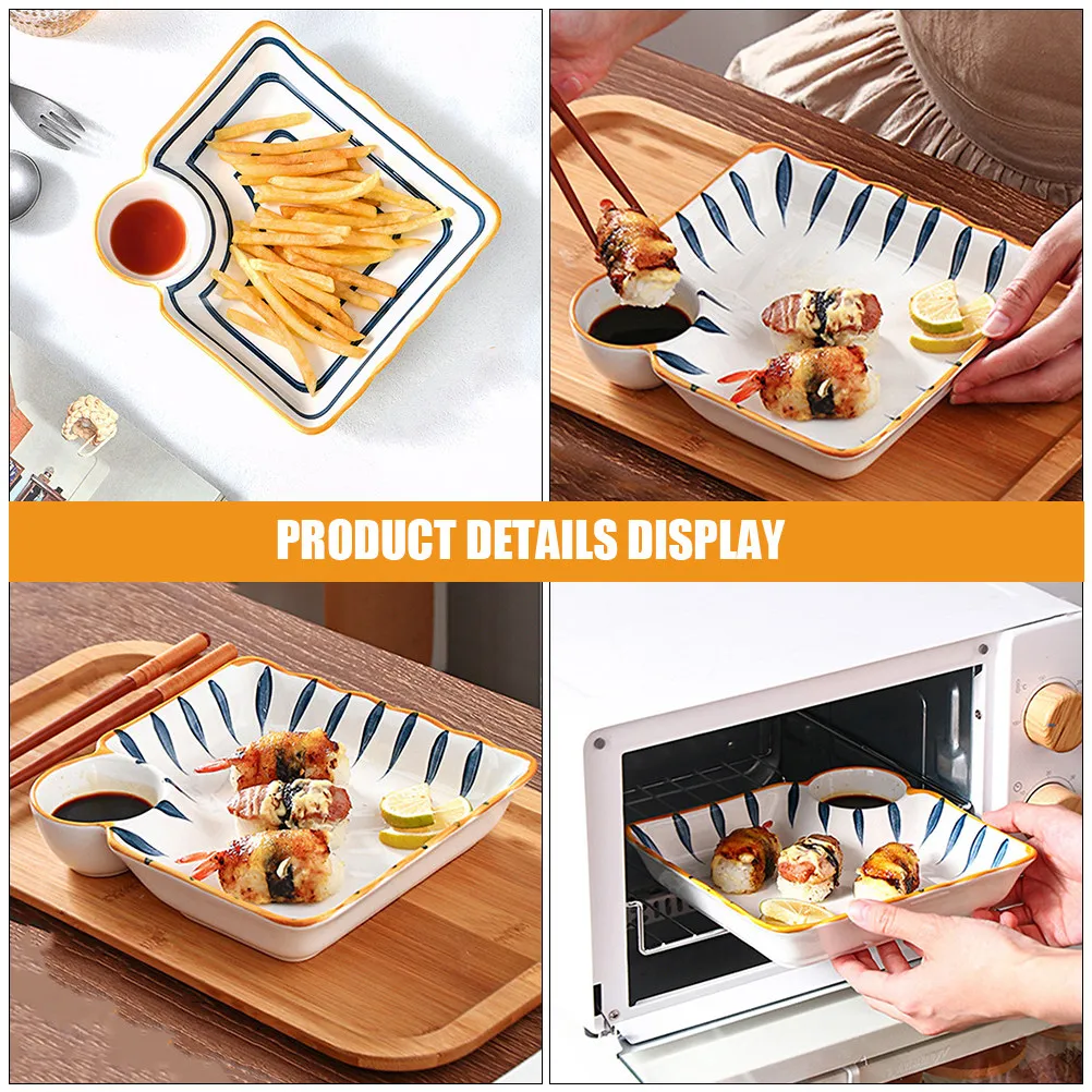 2Pcs Ceramic Dumpling Plate with Central Sauce Compartment Multi-Functional Food Serving Platter for Sushi Burgers Fries and Dim
2Pcs Ceramic Dumpling Plate with Central Sauce Compartment Multi-Functional Food Serving Platter for Sushi Burgers Fries and Dim