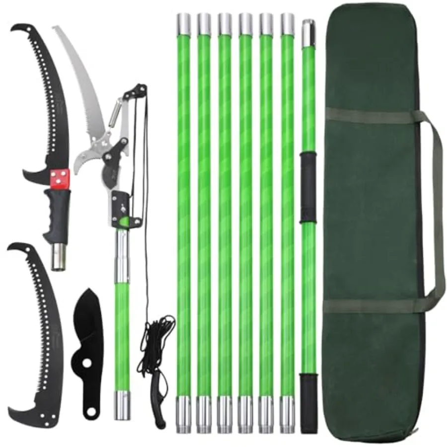 Garden tree pruning: aluminum pole pruner, black-gray, 27 ft extendable height with adjustable sawing and shearing system for b
Garden tree pruning: aluminum pole pruner, black-gray, 27 ft extendable height with adjustable sawing and shearing system for b