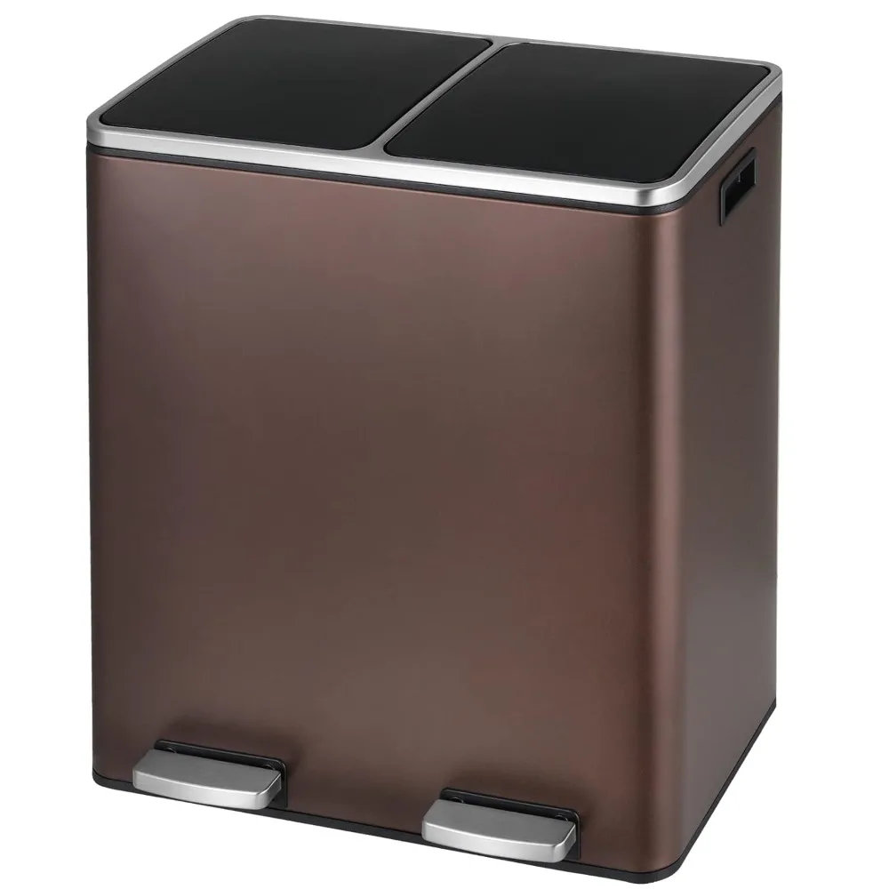 16 gallon stainless steel trash can, 60L double compartment, metal double trash can, household trash canwithdetachableinnerliner
16 gallon stainless steel trash can, 60L double compartment, metal double trash can, household trash canwithdetachableinnerliner
