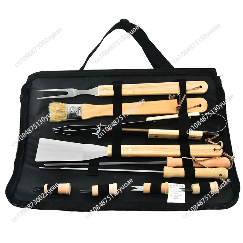 BBQ Set Outdoor Barbecue Tool Portable Cloth Bag with Wooden Handle Stainless Steel Grill
BBQ Set Outdoor Barbecue Tool Portable Cloth Bag with Wooden Handle Stainless Steel Grill