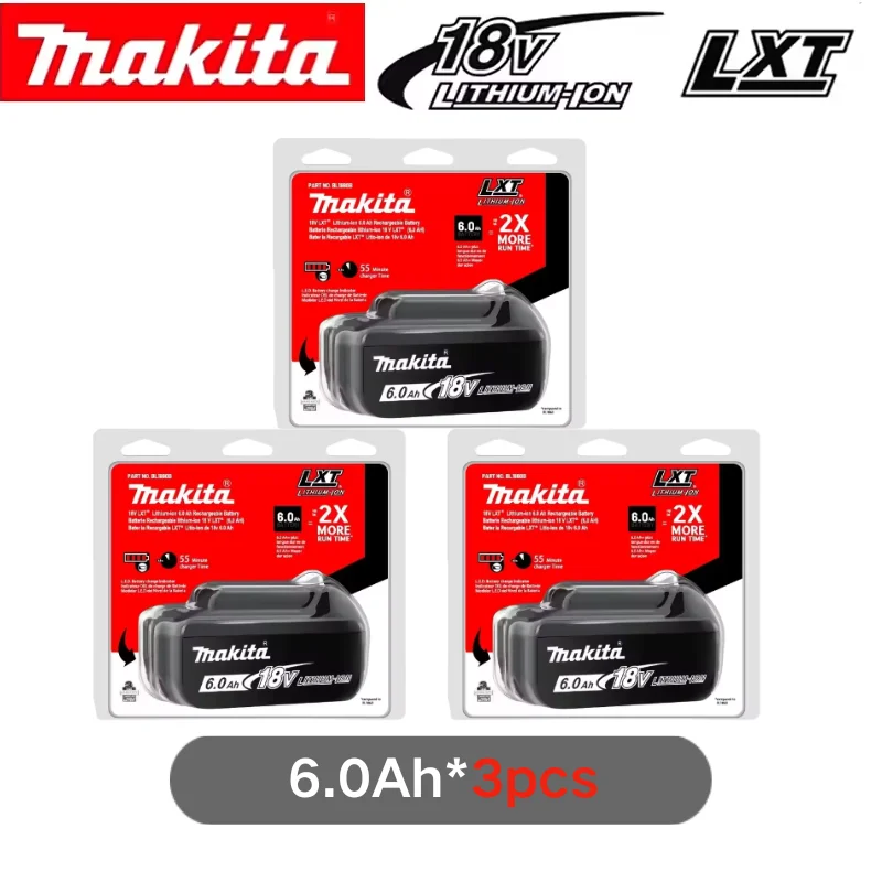 Makita 18V /6.0 Rechargeable Lithium Battery with LED Indicator High Capacity for Makita Cordles Power Tool Battery
Makita 18V /6.0 Rechargeable Lithium Battery with LED Indicator High Capacity for Makita Cordles Power Tool Battery