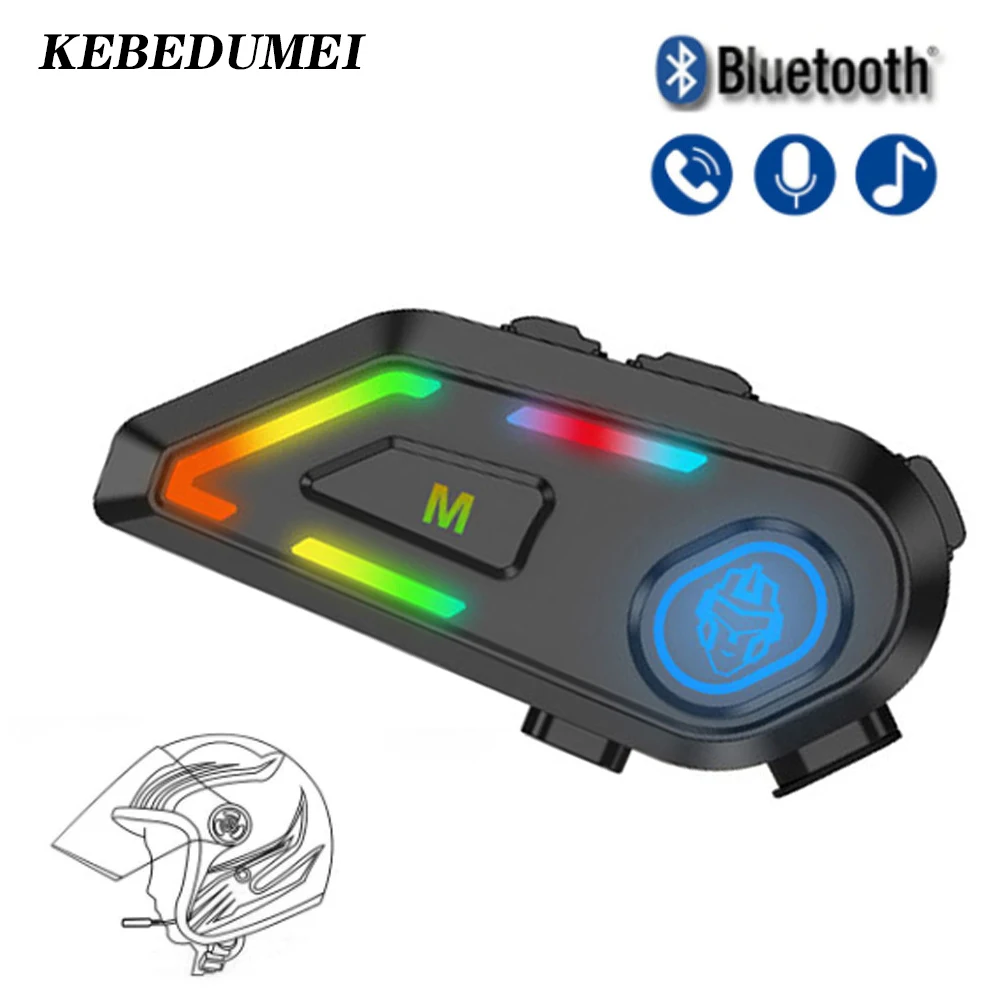 Kebidumei C5 Bluetooth Motorcycle Helmet Headset Wireless Handsfree Call 1000Mah Moto Headphones With RGB Colorful Ambient Light
Kebidumei C5 Bluetooth Motorcycle Helmet Headset Wireless Handsfree Call 1000Mah Moto Headphones With RGB Colorful Ambient Light