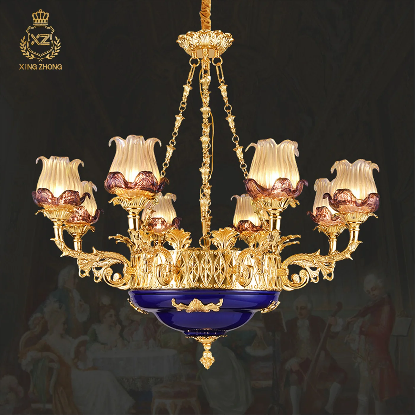 European Mid Century Glass Flower Design Living Room Dining Room Art Brass Chandelier Villa Apartment Pendant Lamp
European Mid Century Glass Flower Design Living Room Dining Room Art Brass Chandelier Villa Apartment Pendant Lamp