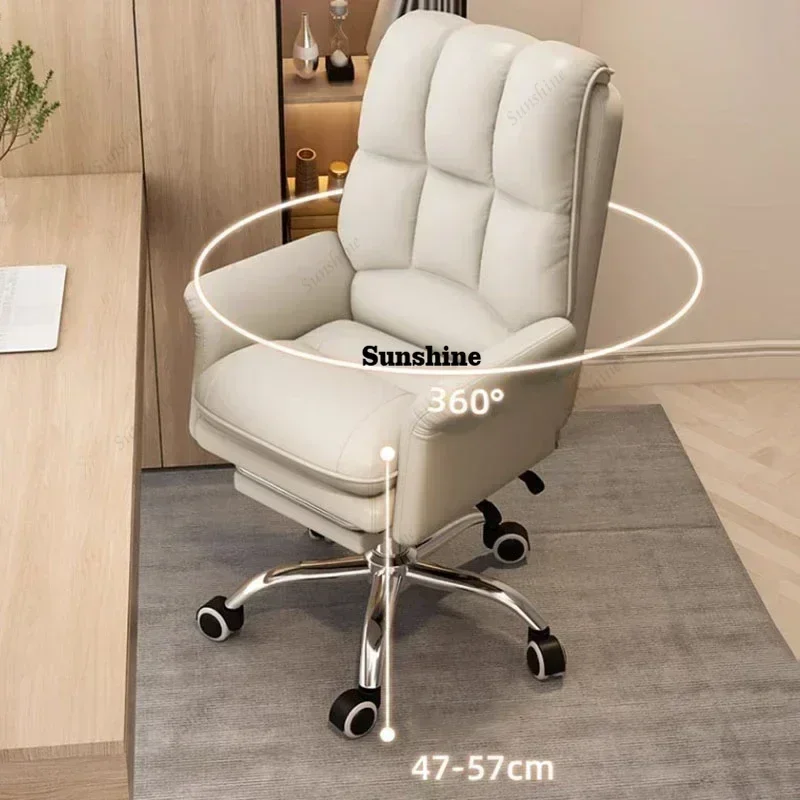 Дизайнерское роскошное офисное кресло руководителя с подставкой для ног, удобное компьютерное офисное кресло, комфортное белое кресло для офиса, мебель
Дизайнерское роскошное офисное кресло руководителя с подставкой для ног, удобное компьютерное офисное кресло, комфортное белое кресло для офиса, мебель