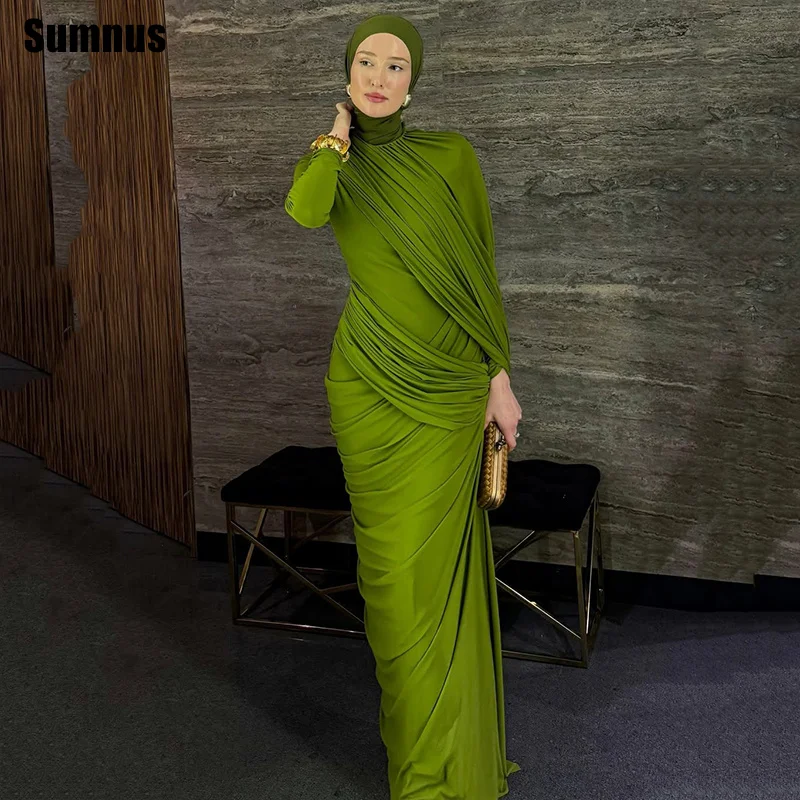 Sumnus Простые вечерние платья русалки с высоким воротом и длинными рукавами, складками, вечерние платья Саудовской Аравии فساتين سهرة по индивидуальному заказу
Sumnus Простые вечерние платья русалки с высоким воротом и длинными рукавами, складками, вечерние платья Саудовской Аравии فساتين سهرة по индивидуальному заказу