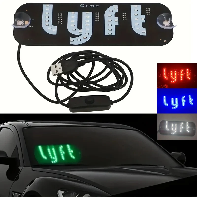 LED Signal Light Taxi Signal Lamp For Lyft Logo Light USB LED Cab Panel Indicator Lights Signal Lamp Auto Decoration Lamp
LED Signal Light Taxi Signal Lamp For Lyft Logo Light USB LED Cab Panel Indicator Lights Signal Lamp Auto Decoration Lamp