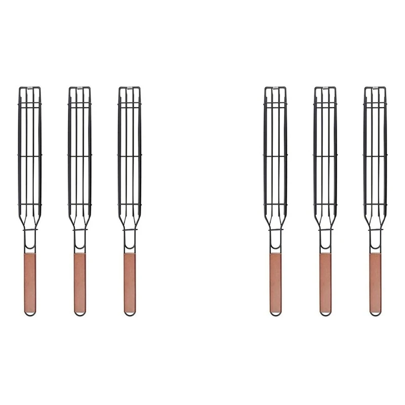 6Pcs BBQ Grilling Basket Non-Stick Barbecue Grill Basket Tools Mesh Kitchen Accessories 49X4.8X3.5Cm
6Pcs BBQ Grilling Basket Non-Stick Barbecue Grill Basket Tools Mesh Kitchen Accessories 49X4.8X3.5Cm