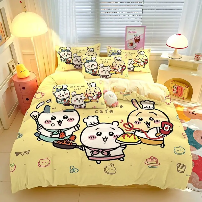 Cartoon Chiikawaed Themed Bedding Set Colorful Print Polyester Student Dormitory Bed Sheet Quilt Cover Kid Gift Home Textile
Cartoon Chiikawaed Themed Bedding Set Colorful Print Polyester Student Dormitory Bed Sheet Quilt Cover Kid Gift Home Textile