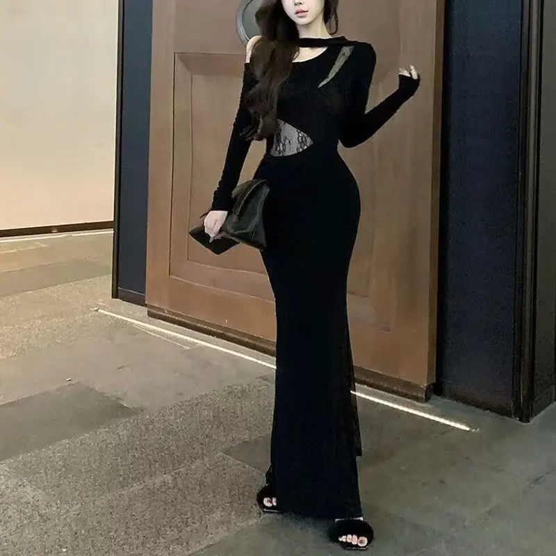 Elegant Skew Collar Waist Dresses Female Clothing Aura Bag Hip Spring Autumn Vintage Chic Lace Spliced Off Shoulder Long Dress
Elegant Skew Collar Waist Dresses Female Clothing Aura Bag Hip Spring Autumn Vintage Chic Lace Spliced Off Shoulder Long Dress