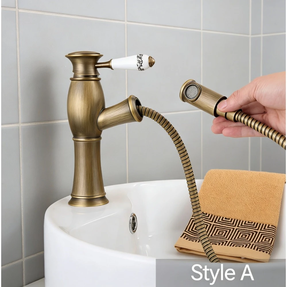 Смеситель для раковины с функцией горячей и холодной воды, французский ретро-стиль, латунь, антикварный, для домашней ванной комнаты, настольный смеситель для умывальника
Смеситель для раковины с функцией горячей и холодной воды, французский ретро-стиль, латунь, антикварный, для домашней ванной комнаты, настольный смеситель для умывальника