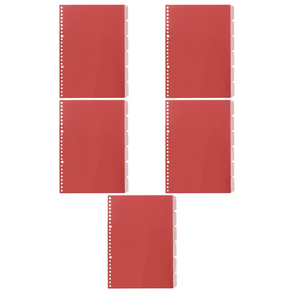 5 Pcs Binder Dividers Waterproof Dustproof Plastic Notebook Separators B5 Retro Tabs Flexible Smooth Bright Colorful
5 Pcs Binder Dividers Waterproof Dustproof Plastic Notebook Separators B5 Retro Tabs Flexible Smooth Bright Colorful