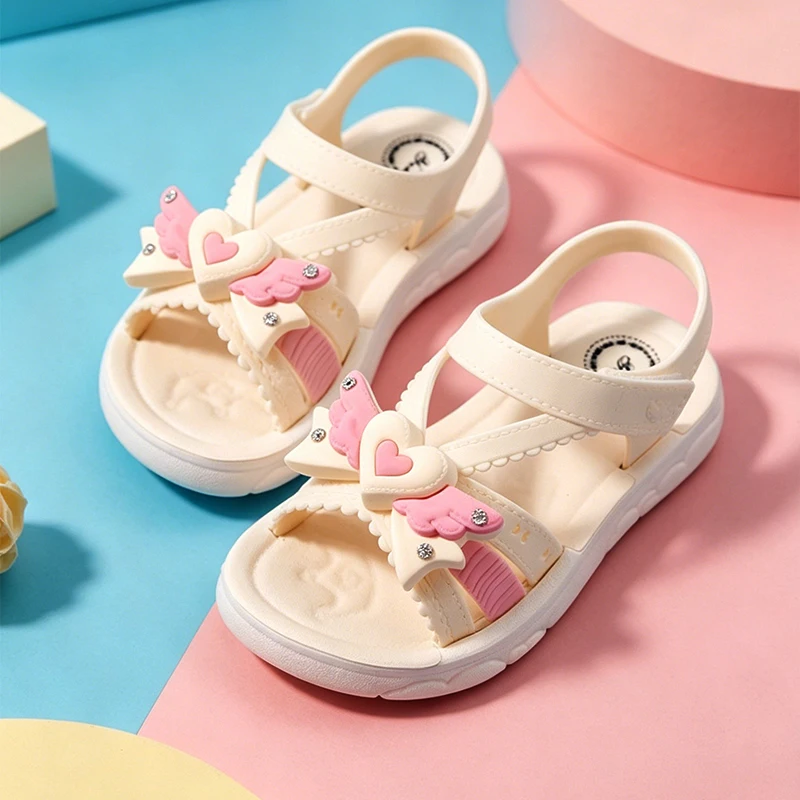 Toddler Girls Heart Wing Decor Princess Sandals, Soft Non-Slip Breathable Summer Outdoor Casual Shoes
Toddler Girls Heart Wing Decor Princess Sandals, Soft Non-Slip Breathable Summer Outdoor Casual Shoes