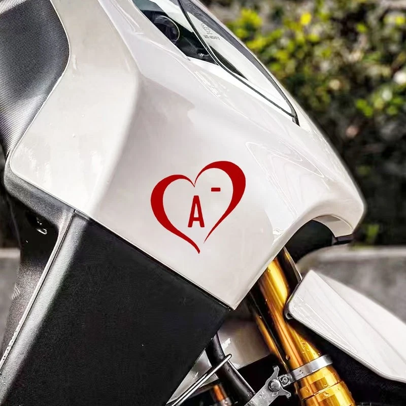 1pc Heart Blood Type Motorcycle Sticker Vinyl Decal for Motorcycle Helmet Side Panel Front Fairing Electric Scooter Car Window
1pc Heart Blood Type Motorcycle Sticker Vinyl Decal for Motorcycle Helmet Side Panel Front Fairing Electric Scooter Car Window