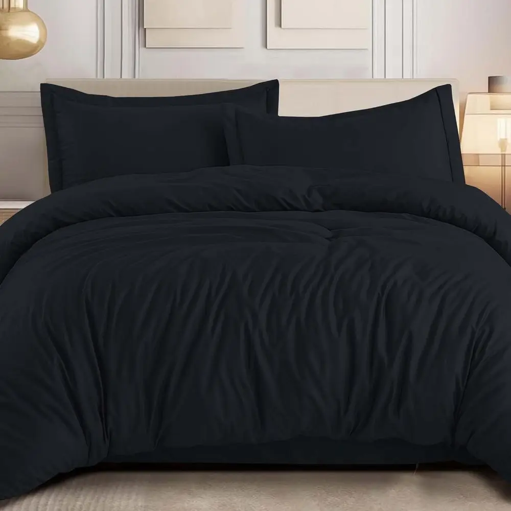 Duvet Cover Queen Size (90 x 90) Inches with 2 Pillow Shams - Wholesale Bulk Pack of 10 for Hotels, Guest Bedroom - Brushed Micr
Duvet Cover Queen Size (90 x 90) Inches with 2 Pillow Shams - Wholesale Bulk Pack of 10 for Hotels, Guest Bedroom - Brushed Micr