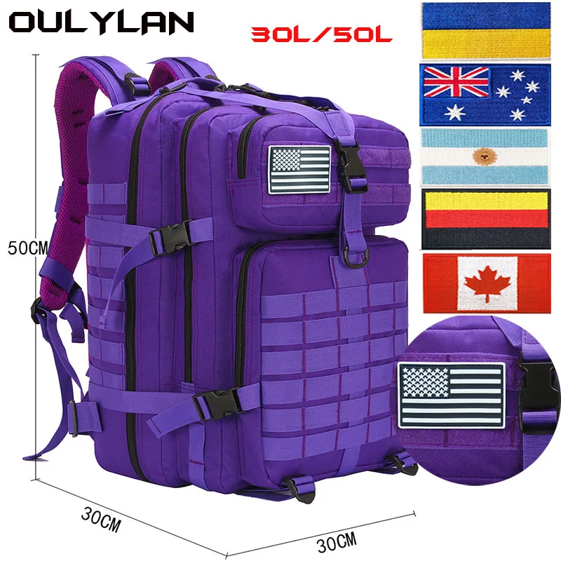 Большой Вместительный армейский тактический рюкзак OULYLAN 30 л/50 л, 3P, мягкий водонепроницаемый рюкзак с насекомыми, сумки для походов, кемпинга и охоты
Большой Вместительный армейский тактический рюкзак OULYLAN 30 л/50 л, 3P, мягкий водонепроницаемый рюкзак с насекомыми, сумки для походов, кемпинга и охоты
