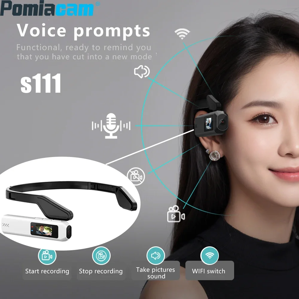 Glasses Camera S111 1080P HD POV Video Recorder WiFi APP Control 110° Wide Angle 0.96" IPS Screen Mini Portable Action Camera
Glasses Camera S111 1080P HD POV Video Recorder WiFi APP Control 110° Wide Angle 0.96" IPS Screen Mini Portable Action Camera