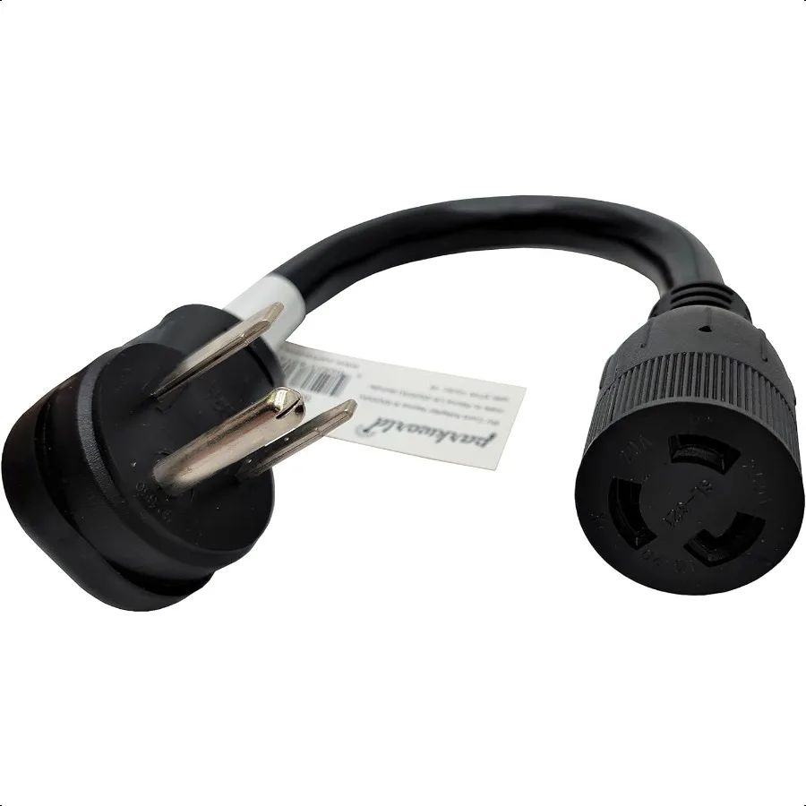 691838 Adapter Cord Welder 50 Amp 650P Male Right Angle to 20 Amp L620R Locking Connector Female 1 Feet 
691838 Adapter Cord Welder 50 Amp 650P Male Right Angle to 20 Amp L620R Locking Connector Female 1 Feet