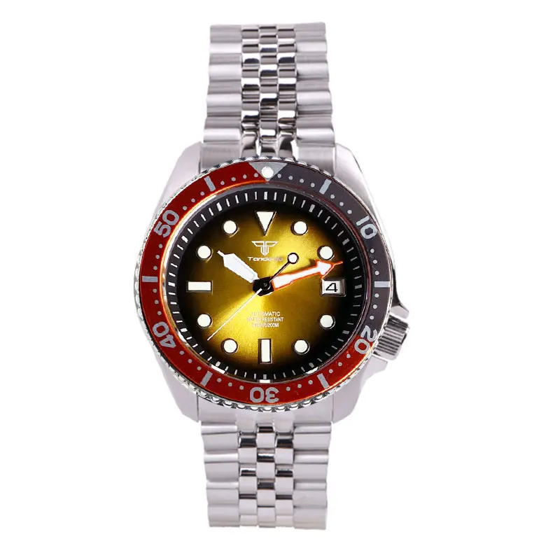 Tandorio Новые 41 мм Skx Series Мужские часы для дайвинга Желтый Sunbrust Сапфировое стекло 20ATM Япония NH35 Автоматические часы для мужчин
Tandorio Новые 41 мм Skx Series Мужские часы для дайвинга Желтый Sunbrust Сапфировое стекло 20ATM Япония NH35 Автоматические часы для мужчин