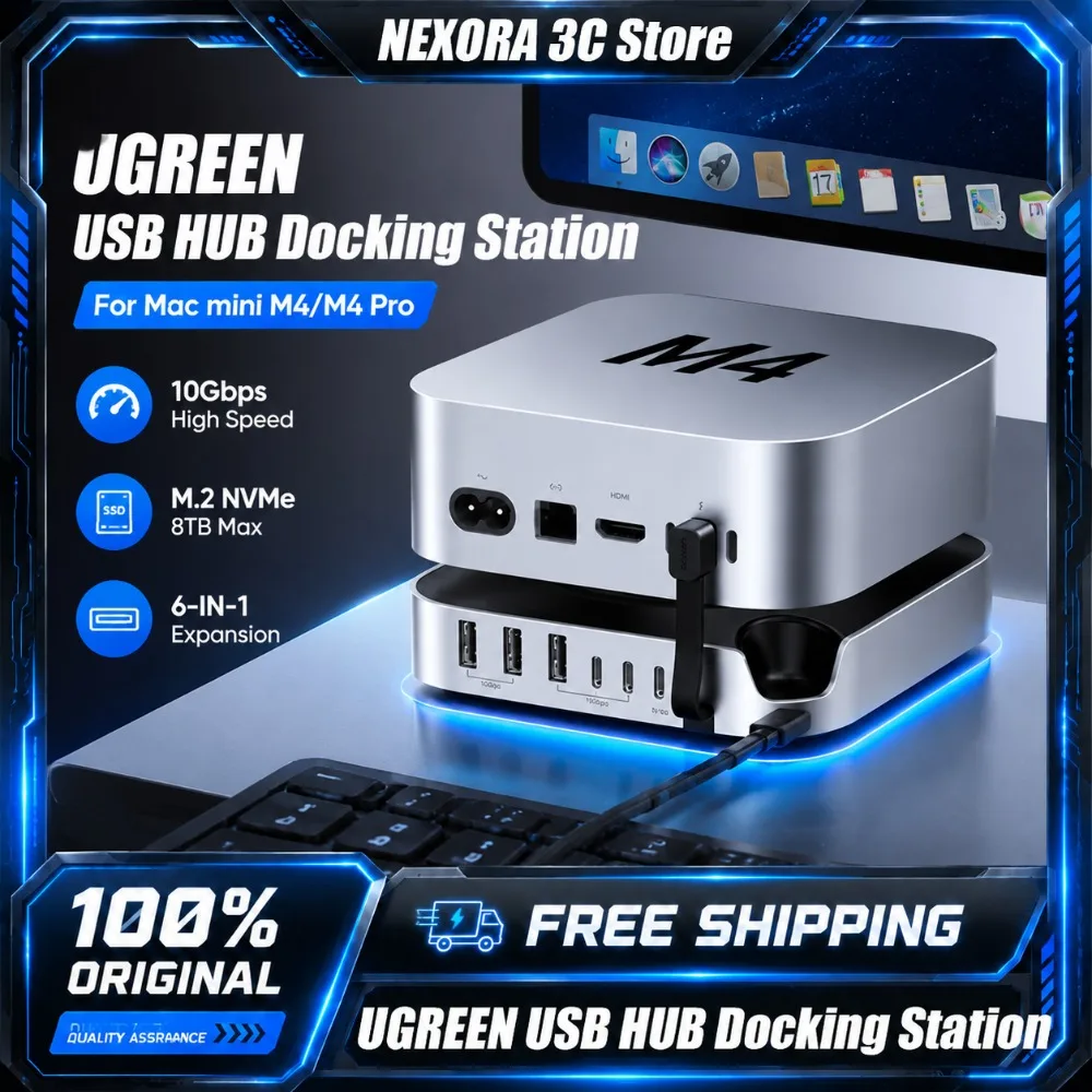 UGREEN USB HUB Docking Station 170MB/s USB Splitter Dock SSD 8TB Max 10Gbps USB-A&C Ports SD&TF for M.2 NVMe Mac Mini M4 M4 Pro
UGREEN USB HUB Docking Station 170MB/s USB Splitter Dock SSD 8TB Max 10Gbps USB-A&C Ports SD&TF for M.2 NVMe Mac Mini M4 M4 Pro