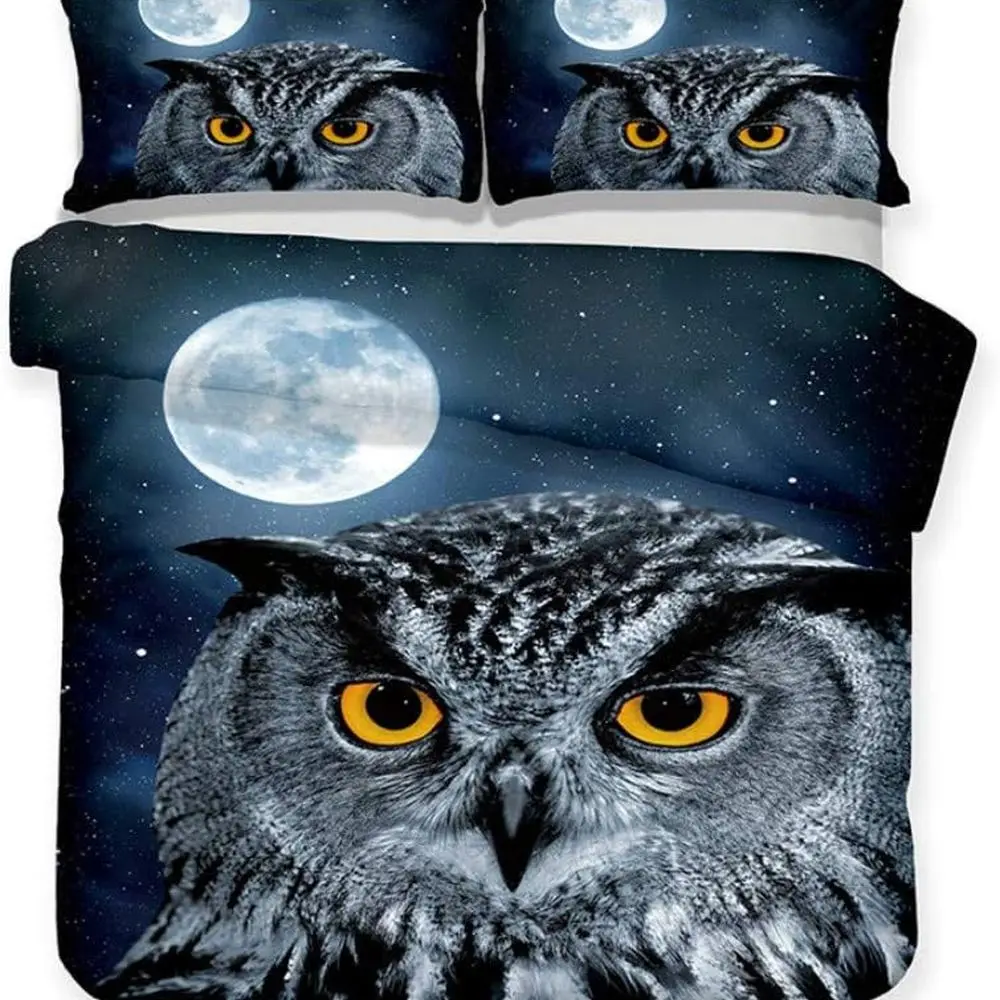 Owl-Themed 3D King Size Duvet Cover Set with Pillowcases, Ideal for Kids' Twin or Queen Beds
Owl-Themed 3D King Size Duvet Cover Set with Pillowcases, Ideal for Kids' Twin or Queen Beds
