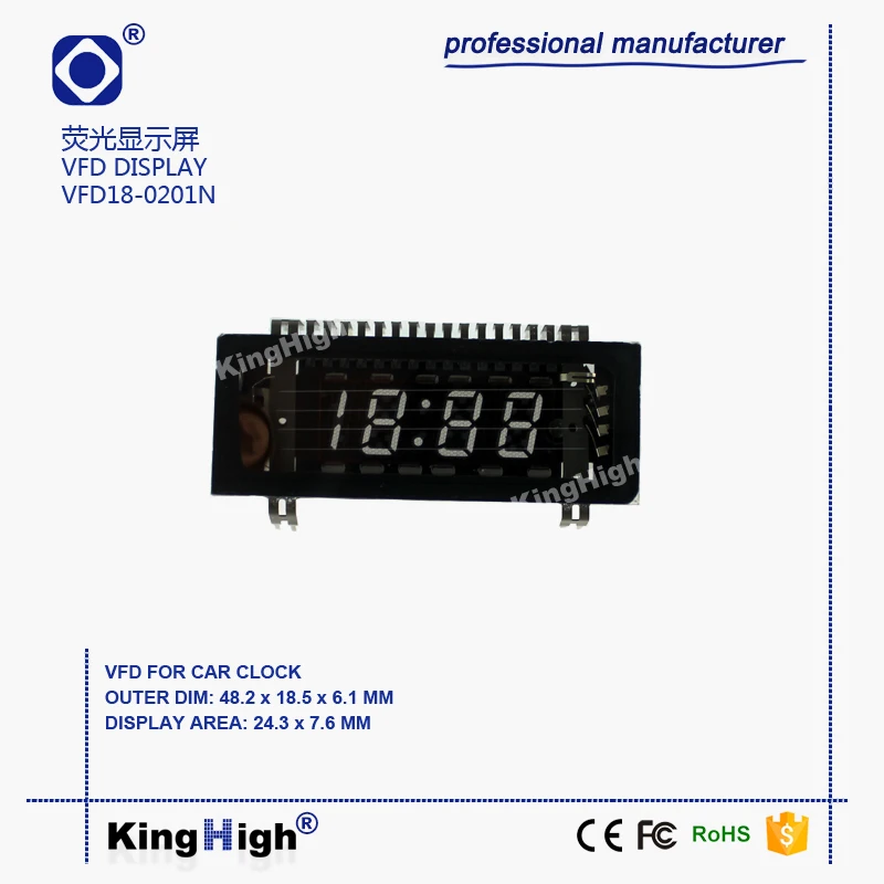 Supply Vehicle Clock Screen Vfd18-0201n VFD Display Corresponding Drive IC: Ht16562
Supply Vehicle Clock Screen Vfd18-0201n VFD Display Corresponding Drive IC: Ht16562