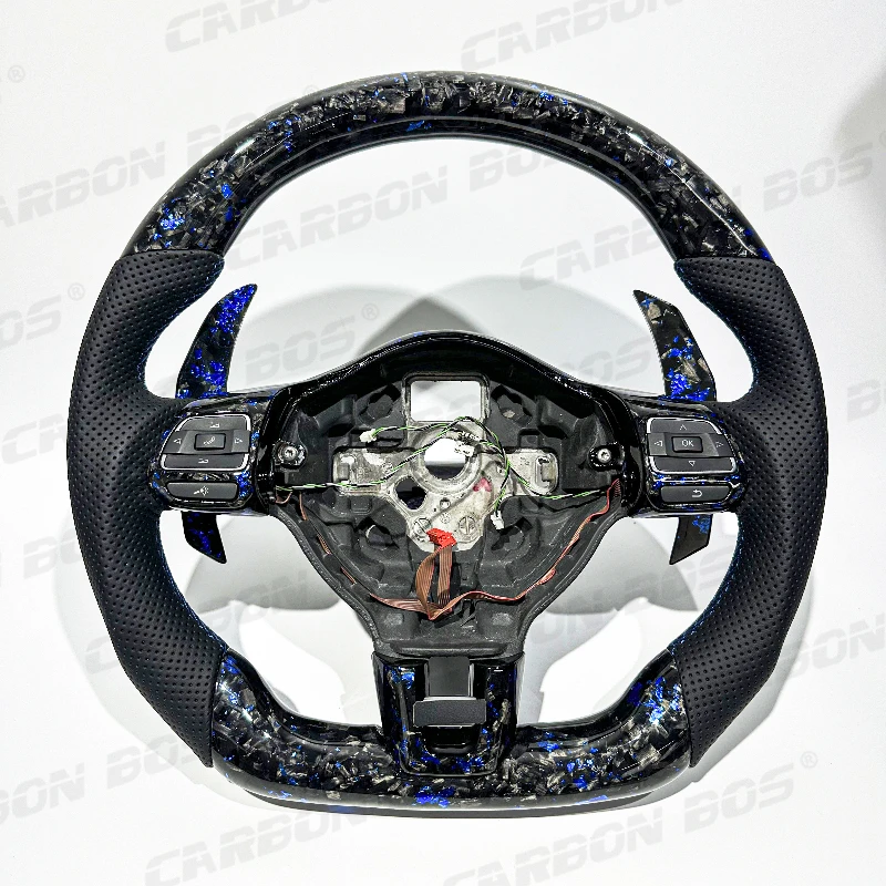 Factory direct sales forged blue forged carbon fiber sports steering wheel suitable for Volkswagen Golf Jetta Touareg MK6 MK7 MK
Factory direct sales forged blue forged carbon fiber sports steering wheel suitable for Volkswagen Golf Jetta Touareg MK6 MK7 MK